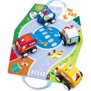 HaPe International Комплект пулбек плюшени колички HaPe International - 4 броя (H0076) - ozone