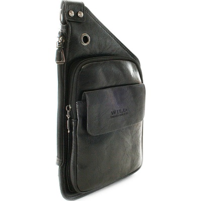 Čierny pánsky zipsový crossbag Adona
