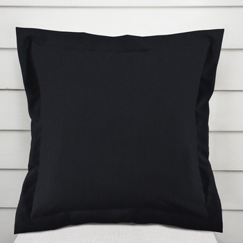 Biante bavlna saténová s lemom ST-019 Čierna 45 x 45 cm