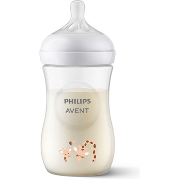 Philips Бутилка за бебе с декорация жираф Philips Avent Natural Response SCY903/66 (SCY903/66)