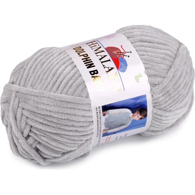 Pletací žinylková příze Dolphin Baby 100 g Varianta: 26 (80357) šedá světlá, Balení: 1 ks 49488/120346/241062