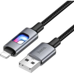 hoco. iPhone 5 / iPod touch 5 / 5S HOCO U144 кабел за данни USB - Lightning, 120 см, ЧЕРЕН (U144_B)