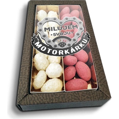 Sablio Mandle v čokoláde Milujem svoju motorkárku 2 x 80 g