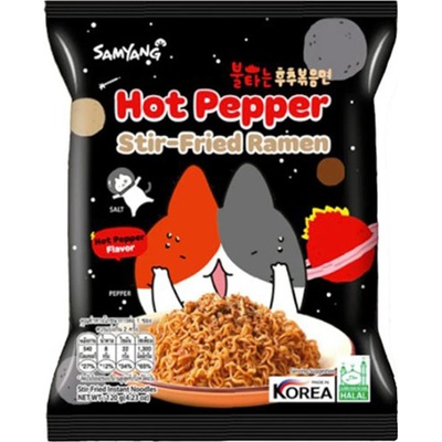 Samyang pražené ramen rezance Hot Pepper 120 g