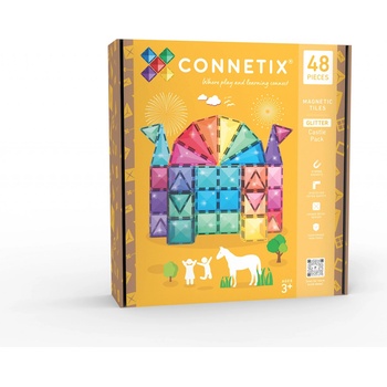 Connetix Glitter Castle se třpytkami 48 ks