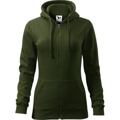 Malfini dámská celopropínací mikina Trendy Zipper s kapucí s podšívkou Žlutá