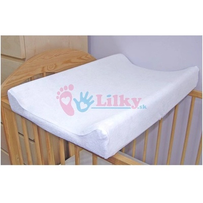 Baby Nellys Froté poťah na podložku biela 70 x 50