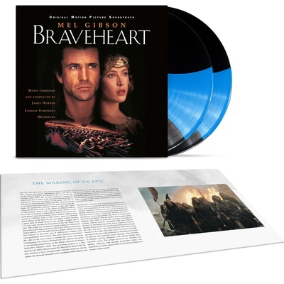 Soundtrack - Horner James - Braveheart (20th Anniversary, Coloured Blue & Black Stripe Vinyl) - 2Vinyl LP