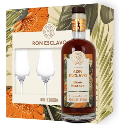 Ron Esclavo Gran Reserva 40% 0,7 l (dárkové balení 2 sklenice)