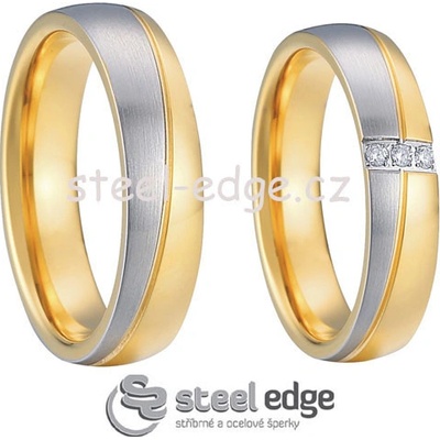 Steel Wedding Snubní prsteny chirurgická ocel SPPL003