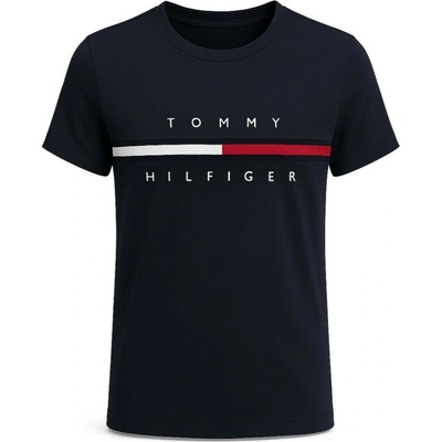 Tommy Hilfiger pánské tričko s krátkým rukávem Core Logo černé