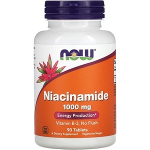 NOW Niacinamide 1000 mg [90 Таблетки]
