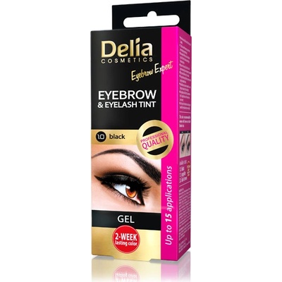 Delia Henna profesionální barva na obočí a řasy krém Black 15 ml