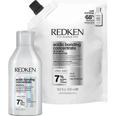 Redken Acidic Bonding Concentrate Shampoo 300 ml+ Refill 500 ml