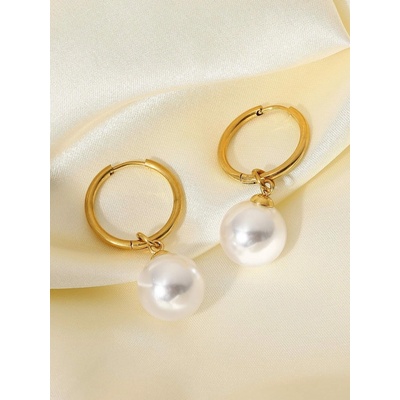 ORNAMENTI Pozlacené náušnice Chunky Pearl big gold ORT800141