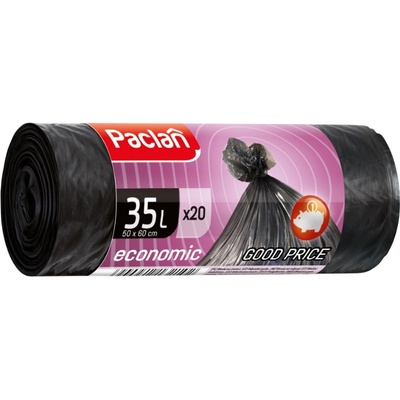 Paclan Торби за отпадъци Paclan - Economic, 35 l, 20 броя, черни (HGFP046)