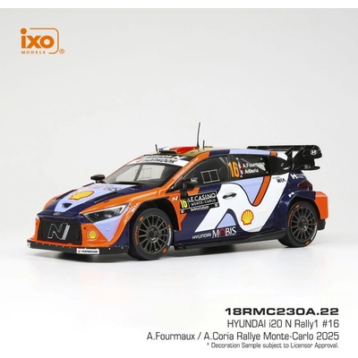 Hyundai i20 N Rally1 Rally Monte Carlo 2025 16 Fourmaux Coria IXO 1:18