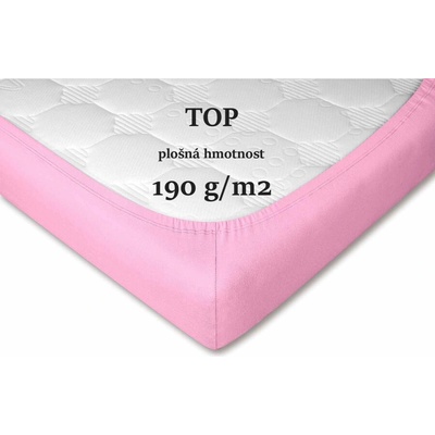 Dadka jersey prostěradlo starorůžové 90x220x18