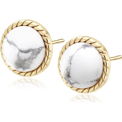 Lunica Stříbrné náušnice MAGNEZIT GOLD 0313