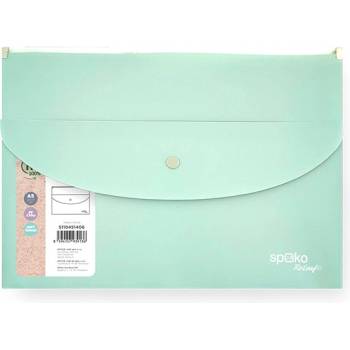SPOKO Калъф за документи SPOKO ReLeaf PP A/5 с цип и DL патент SoftTouch ментово зелен S110451406 (S110451406)