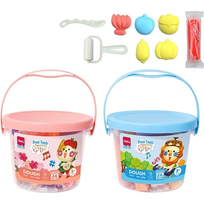 DELI GROUP CO., LTD. Plastelína měkká s vůní kyblík 24 barev DELI EY006 mix 661628