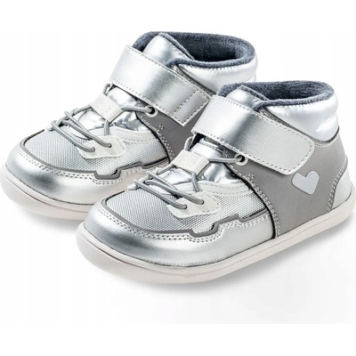 Little Blue Lamb dětské zateplené barefoot boty Reindeer silver