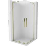 Mexen Velar L Duo плъзгаща се душ кабина 80 x 80 см, матирана, златна - 871-080-080-02-33-50 (871-080-080-02-33-50)