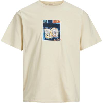 JACK & JONES Тениска 'noto art' бежово, размер s