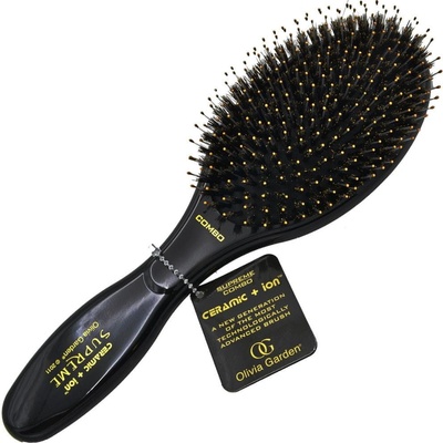 Olivia Garden Ceramic+Ion Supreme Combo Brush Black – Zboží Mobilmania