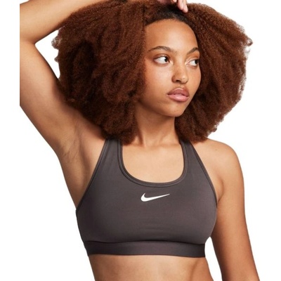 Nike Дамски сутиен Nike Swoosh Medium Support Non-Padded Sports Bra - Сив