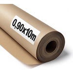 OFITURIA natural brown kraft paper 70 g/m2 - roll 0.90x10 m - pack of 6 rolls - recycled paper for packaging, crafts and decoration - tear-resistant - suitable for acrylic and oil paints - COM620 (COM620)