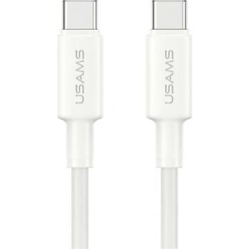 USAMS U90 кабел за данни Type-C - Type-C, 100 см, БЯЛ SJ763USB01 (SJ763USB01)
