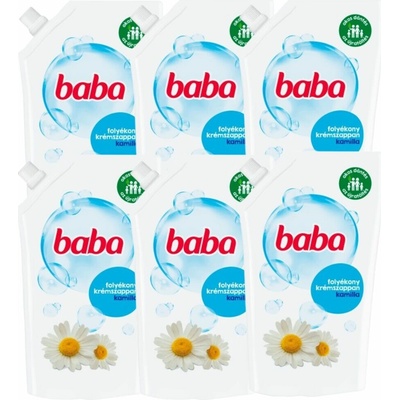 Baba Harmanček tekuté krémové mydlo náhradná náplň 6 x 500 ml