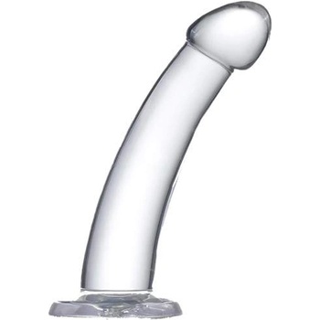 Glazed Лепяща се пенис отливка - дилдо "glazed curved" 16 см