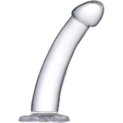 Glazed Лепяща се пенис отливка - дилдо "glazed curved" 16 см