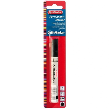 Herlitz Перманентен маркер, Herlitz, 1-4 мм, Водоустойчив, Черен (8665408) (8665408)