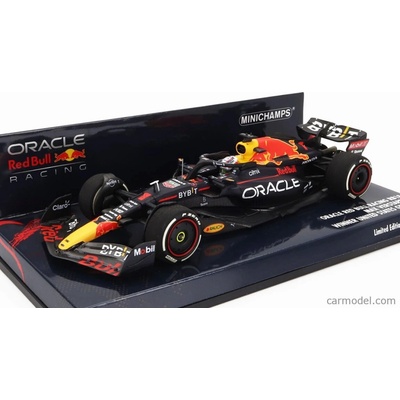 Minichamps Red bull F1 Rb18 Team Oracle Red Bull Racing N 1 Winner Austin Usa Gp Majster sveta 2022 Max Verstappen Matná modrá žltá červená 1:43