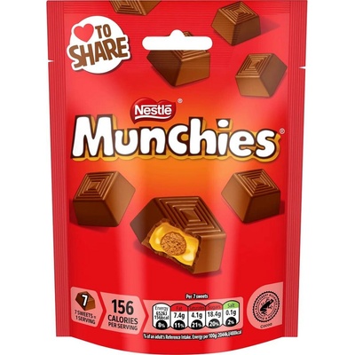 Muchies pralinky z mléčné čokolády s náplní z karamelu a sušenek 104 g