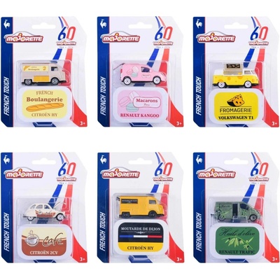 Majorette Autíčko French Touch Deluxe Cars kovové s odpružením a sběratelským boxem délka 7,5 cm 6 různých druhů