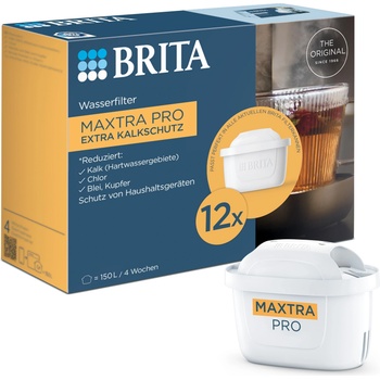 BRITA water filter cartridge MAXTRA PRO Extra limescale protection (pack of 12) annual pack, original replacement water filter for all BRITA jugs, filters limescale, ultimate device protection: The hot drinks specialist - 1050848
