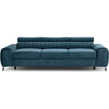 Eltap Син кадифен разтегателен диван 261 cm Laurence - ELTAP (SO-LAU-40NU)
