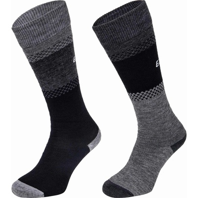 Eisbär dámske členkové ponožky SKI COMFORT 2 PACK tmavo sivá čierna biela