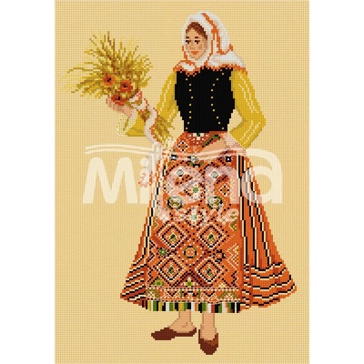 Milena Style Добруджанска носия - гоблен със схема конци Ariadna 1: 1