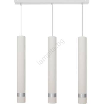 Image 1 of Helam LED Пендел TUBA 3xGU10/4, 8W/230V бял/матов хром (HE1296)