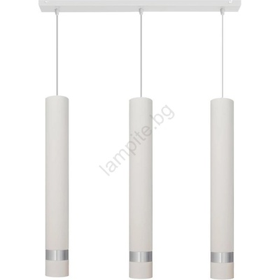 Helam LED Пендел TUBA 3xGU10/4, 8W/230V бял/матов хром (HE1296)