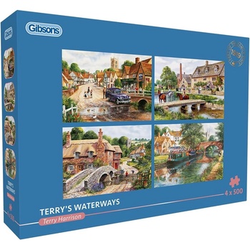 Gibsons Пъзел Gibsons от 4 x 500 части - Водните пътища на Тери (G5070)