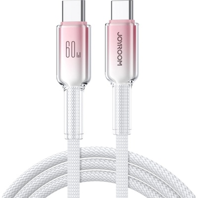 Joyroom S-A42 Crystal-Clear USB-C – USB-C 60W 1,2m bílý
