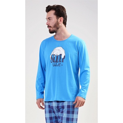 Cool Comics pánské pyžamo dlouhé Sleep well modrá