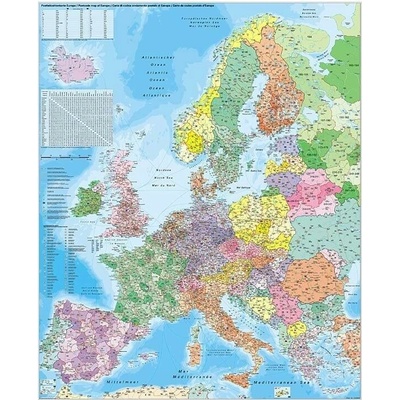 Evropa spediční - nástěnná mapa 96 x 112 cm, lamino + 2 lišty