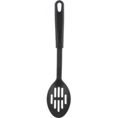 Naběračka lžíce termoplast PBT děrovaná BLACKLINE 30,5x6,6 cm